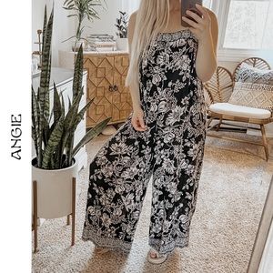 Angie | Black Indian Block Print Jumpsuit